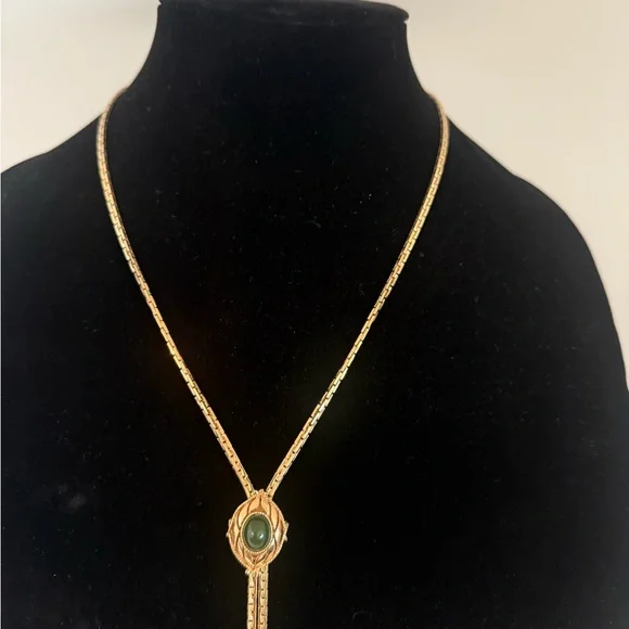 Sarah Coventry Gold Lariat Bolo Necklace - Picture 3 of 7